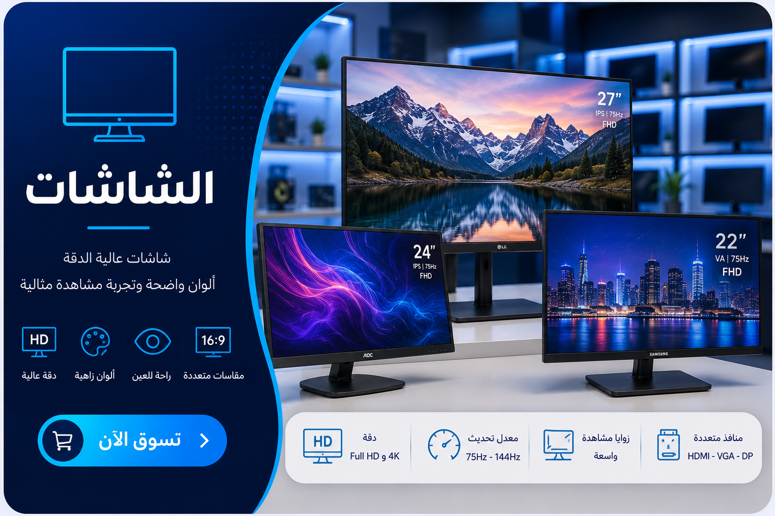 الشاشات